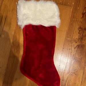Deep Red Stocking
Thick white trim